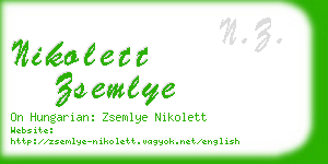 nikolett zsemlye business card